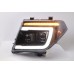 Nissan Navara D40 '05-'16 Black Projector Headlamp w Light Bar & Welcome Light